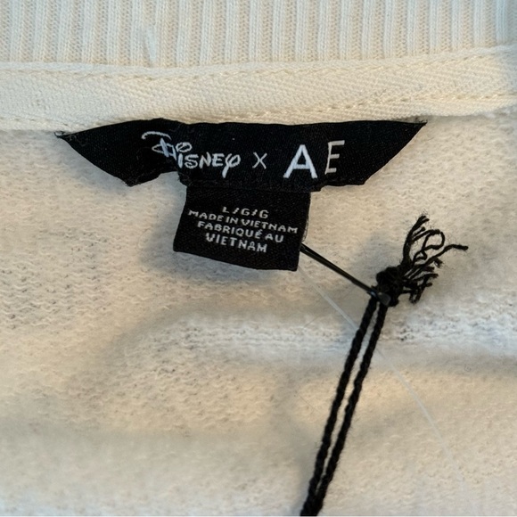 Disney X AE American Eagle Sweatshirt Women Sz L Mickey Minnie Pluto Sleigh Ride - Picture 5 of 13